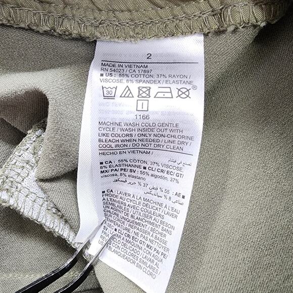 Old Navy Pants Womens 2 Green High Rise Pixie Skinny Ankle Stretch Office Career - Picture 6 of 12